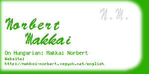 norbert makkai business card